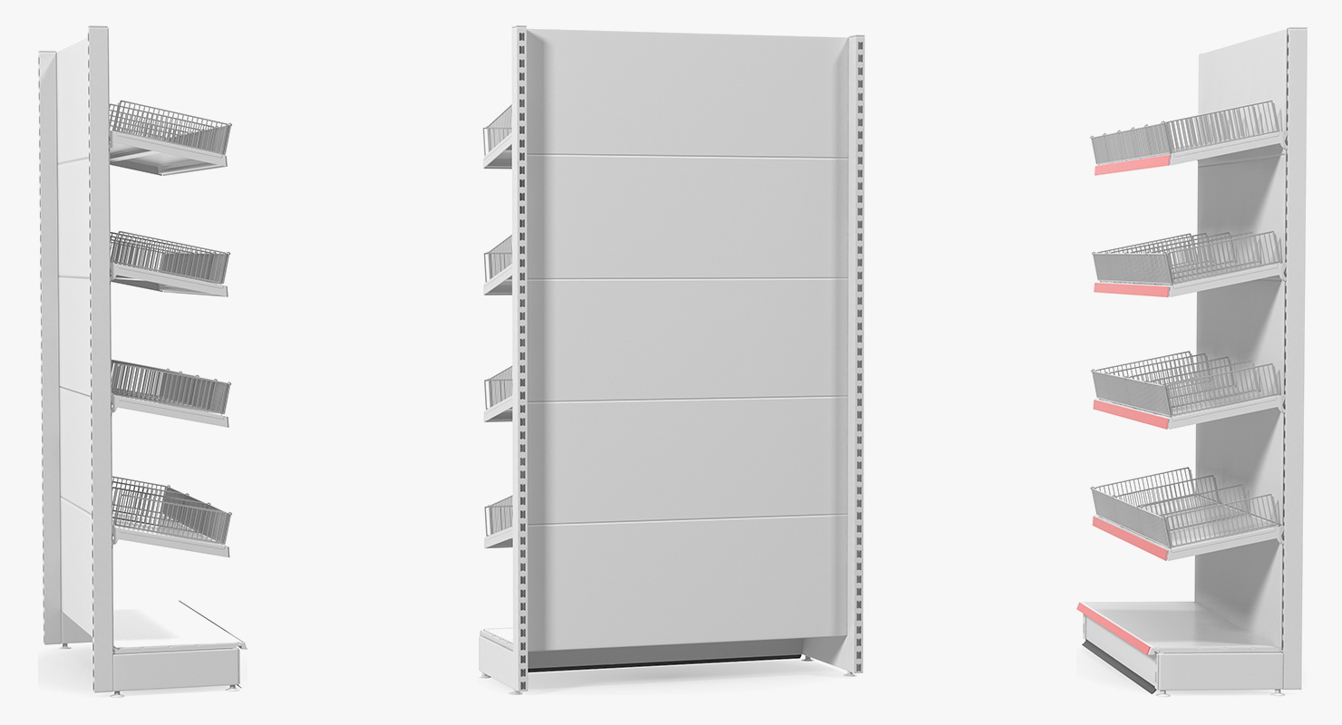 Gondola Store Shelving 3D