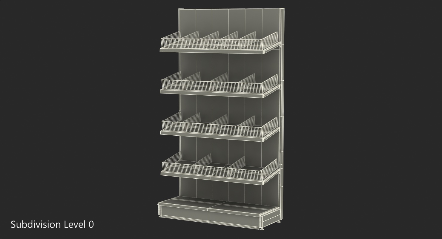 Gondola Store Shelving 3D