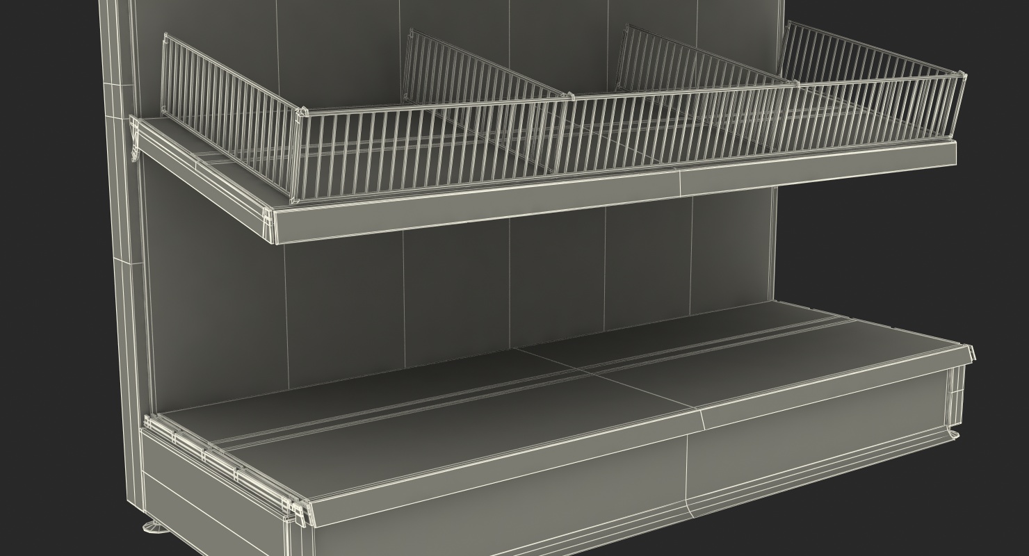 Gondola Store Shelving 3D
