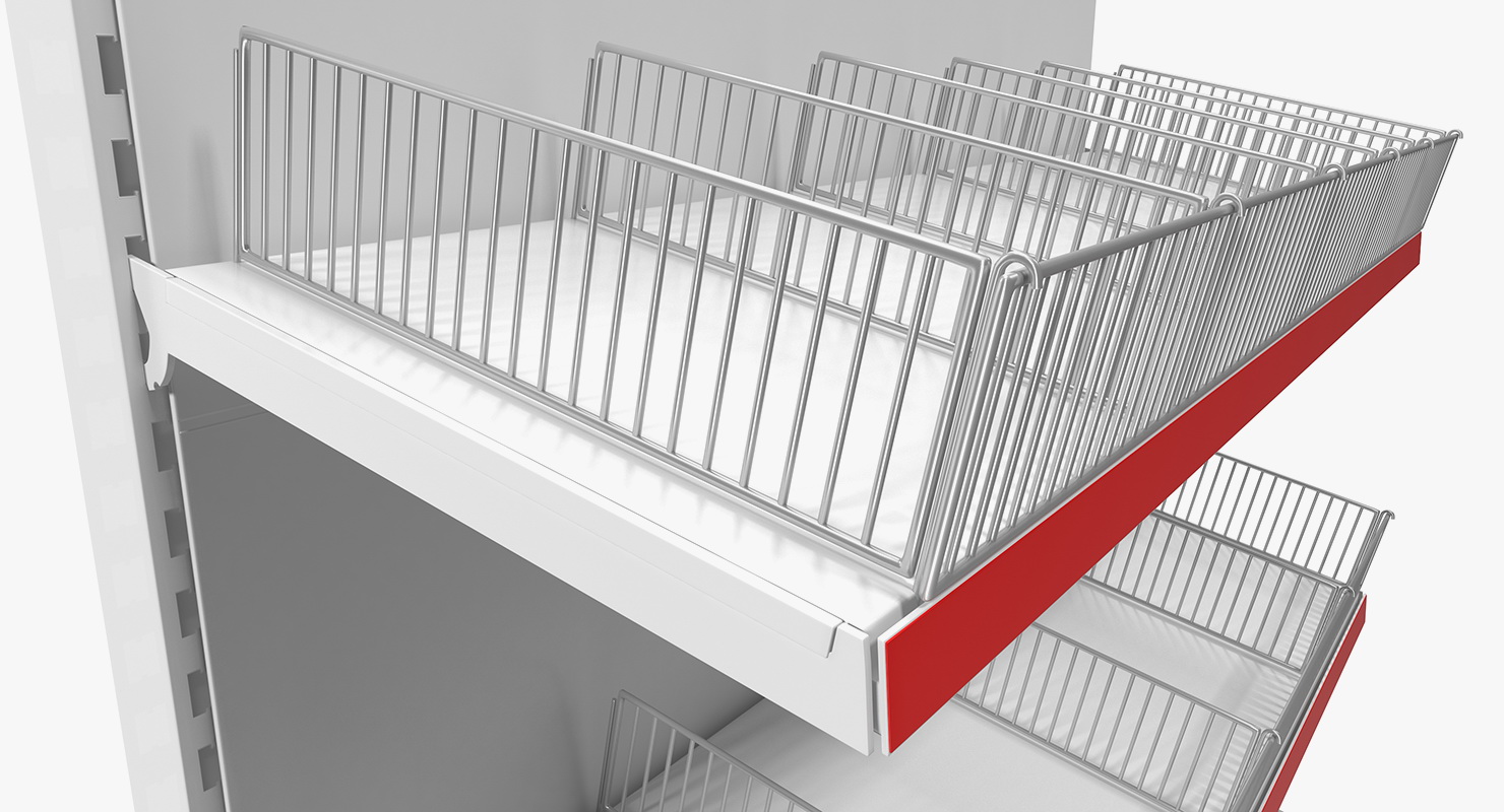 Gondola Store Shelving 3D