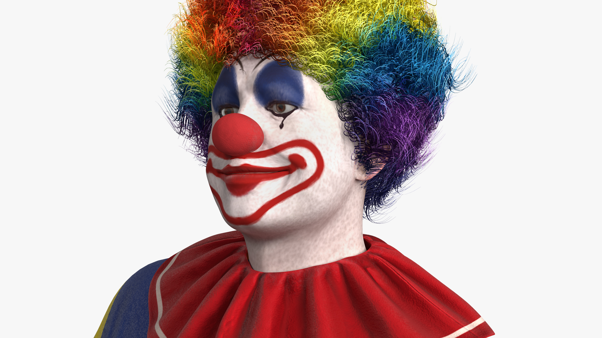 Adult Clown Suit Standing Pose Fur 3D model