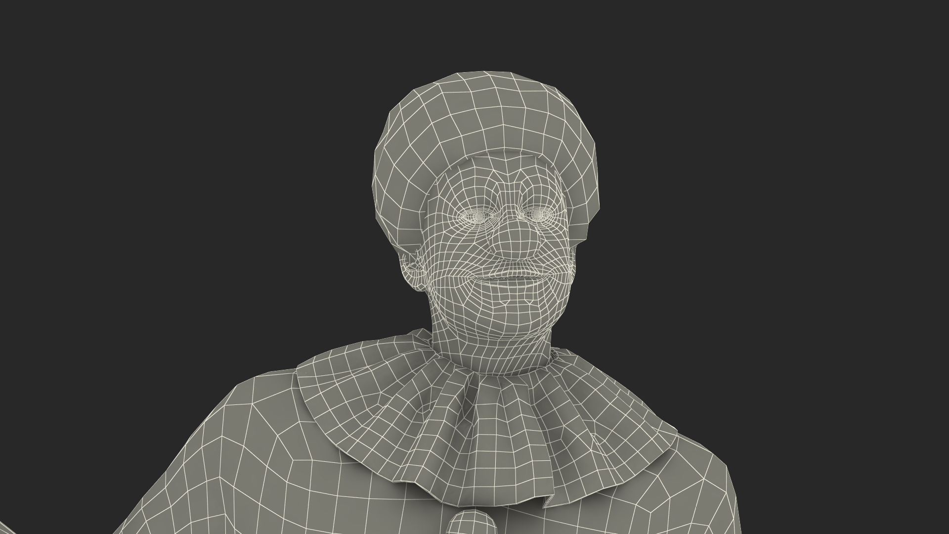 Adult Clown Suit Standing Pose Fur 3D model