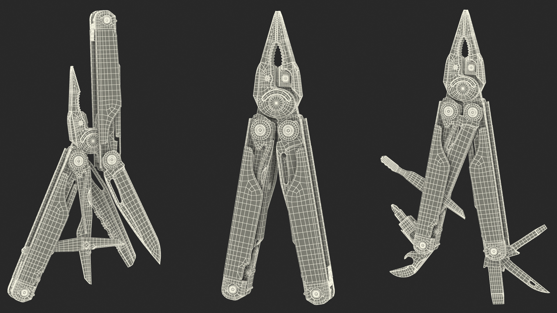 3D model Leatherman Surge Multitool Silver Rigged