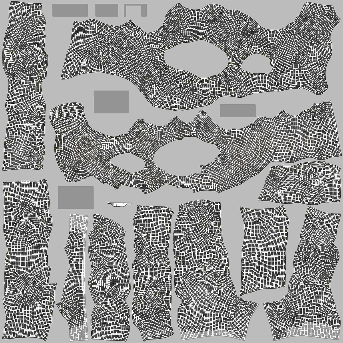 Pirate Treasure Cave with Skeleton and Chest 3D model