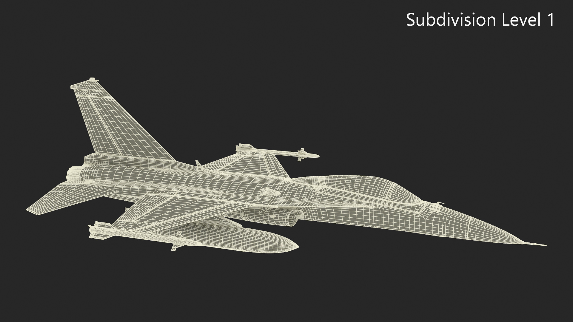 3D Combat Interceptor Fighter Jet with Pilot Flying model