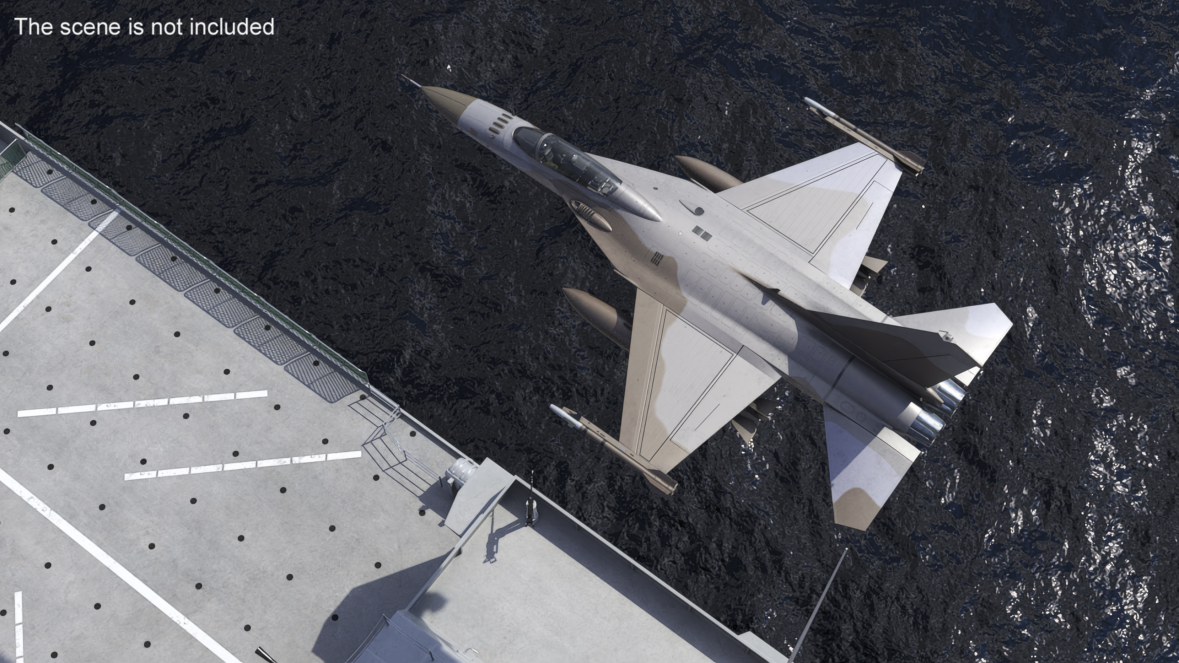 3D Combat Interceptor Fighter Jet with Pilot Flying model