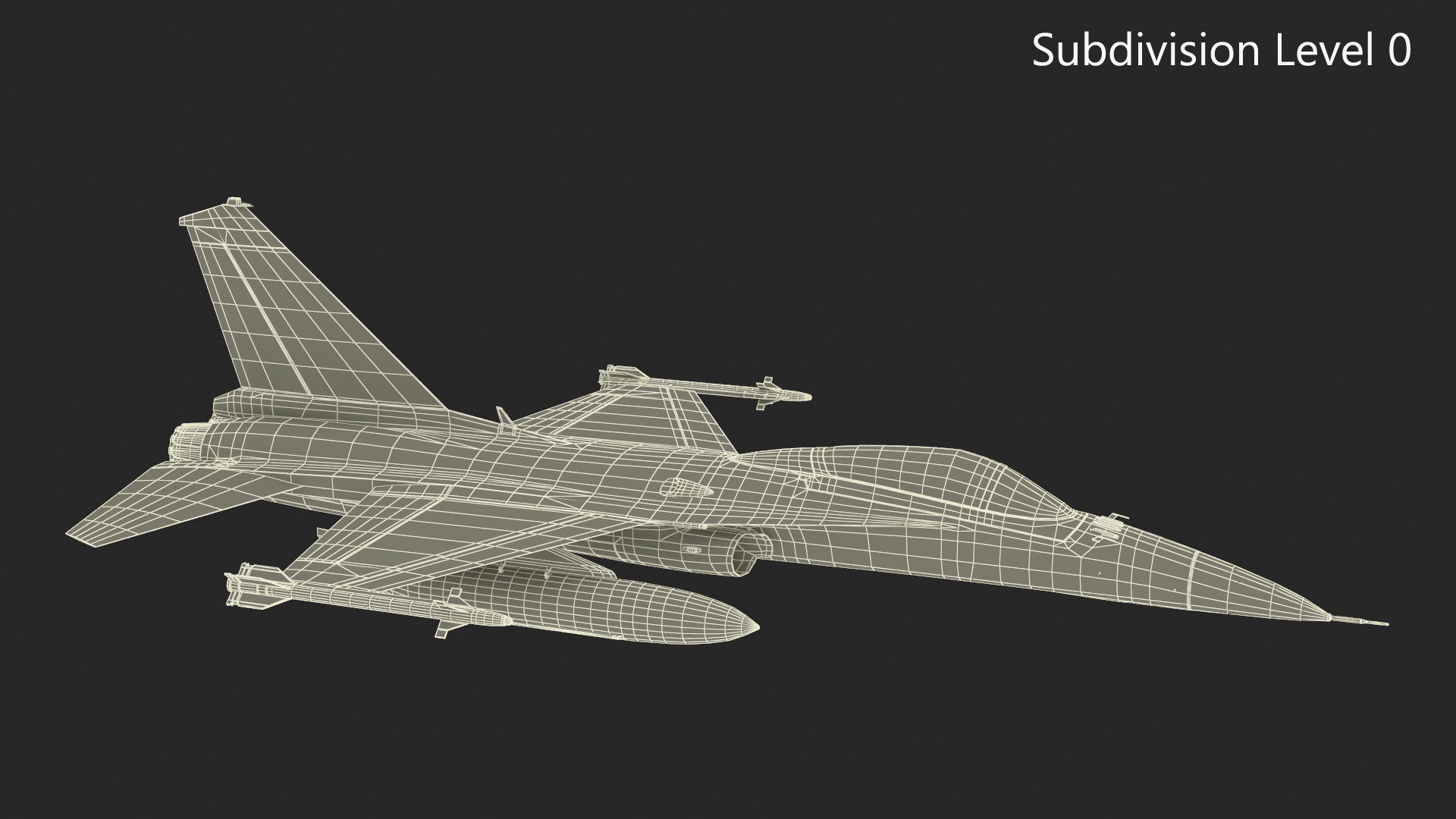 3D Combat Interceptor Fighter Jet with Pilot Flying model