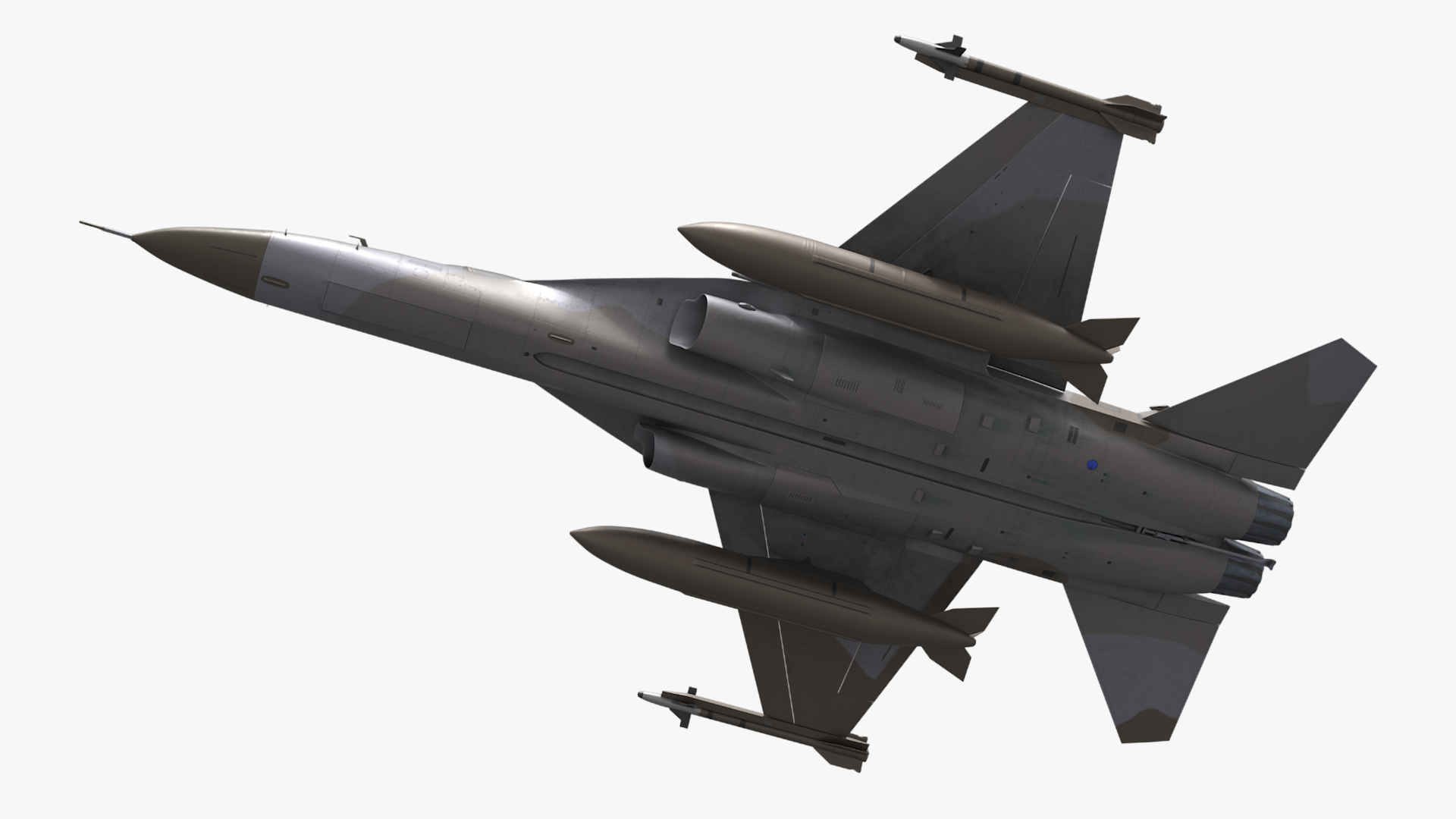 3D Combat Interceptor Fighter Jet with Pilot Flying model