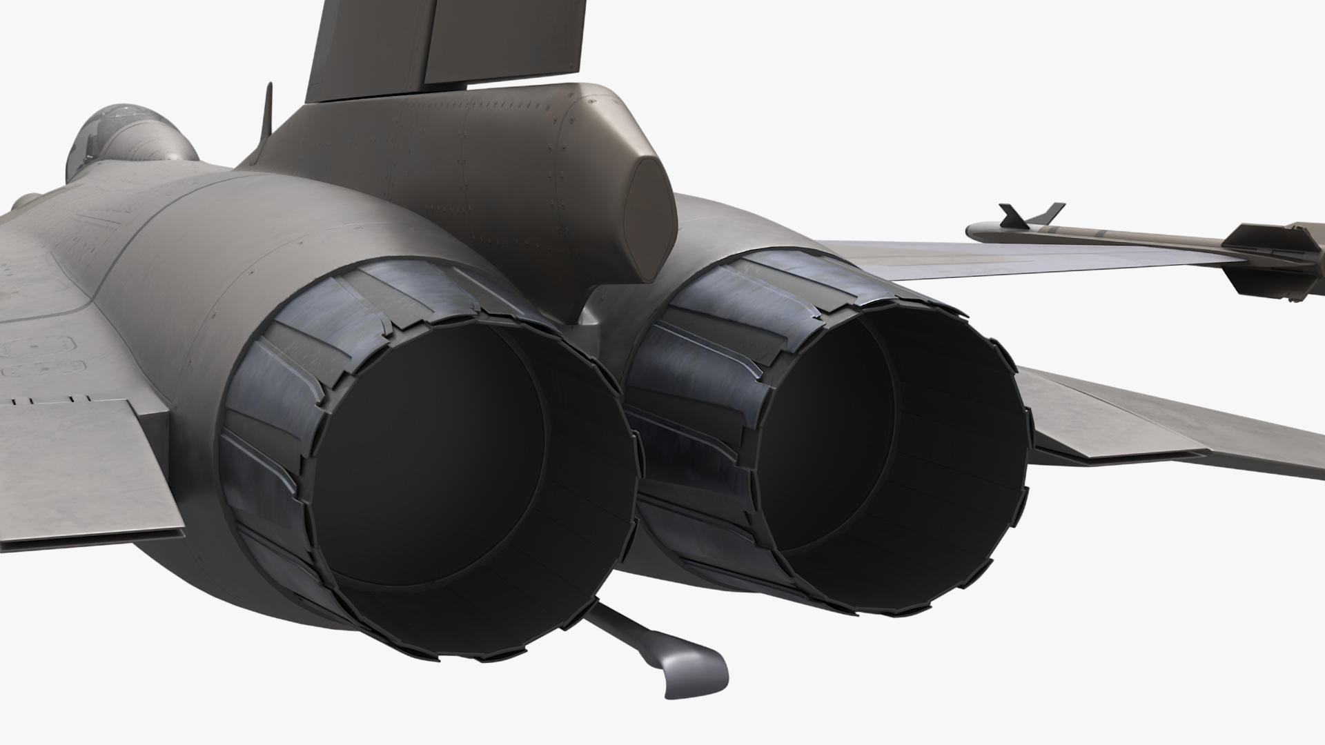 3D Combat Interceptor Fighter Jet with Pilot Flying model