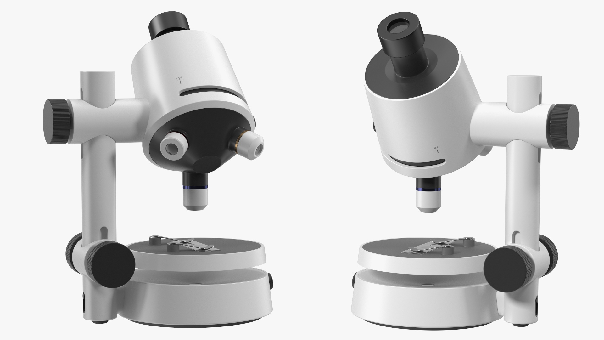 3D Modern Optical Microscope White