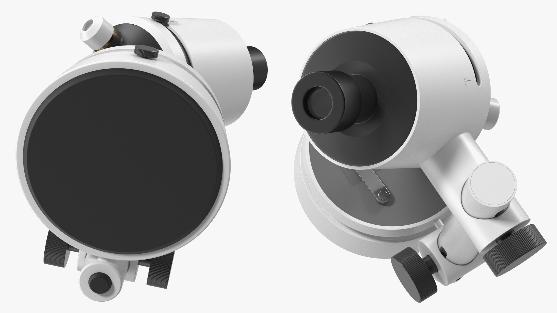 3D Modern Optical Microscope White
