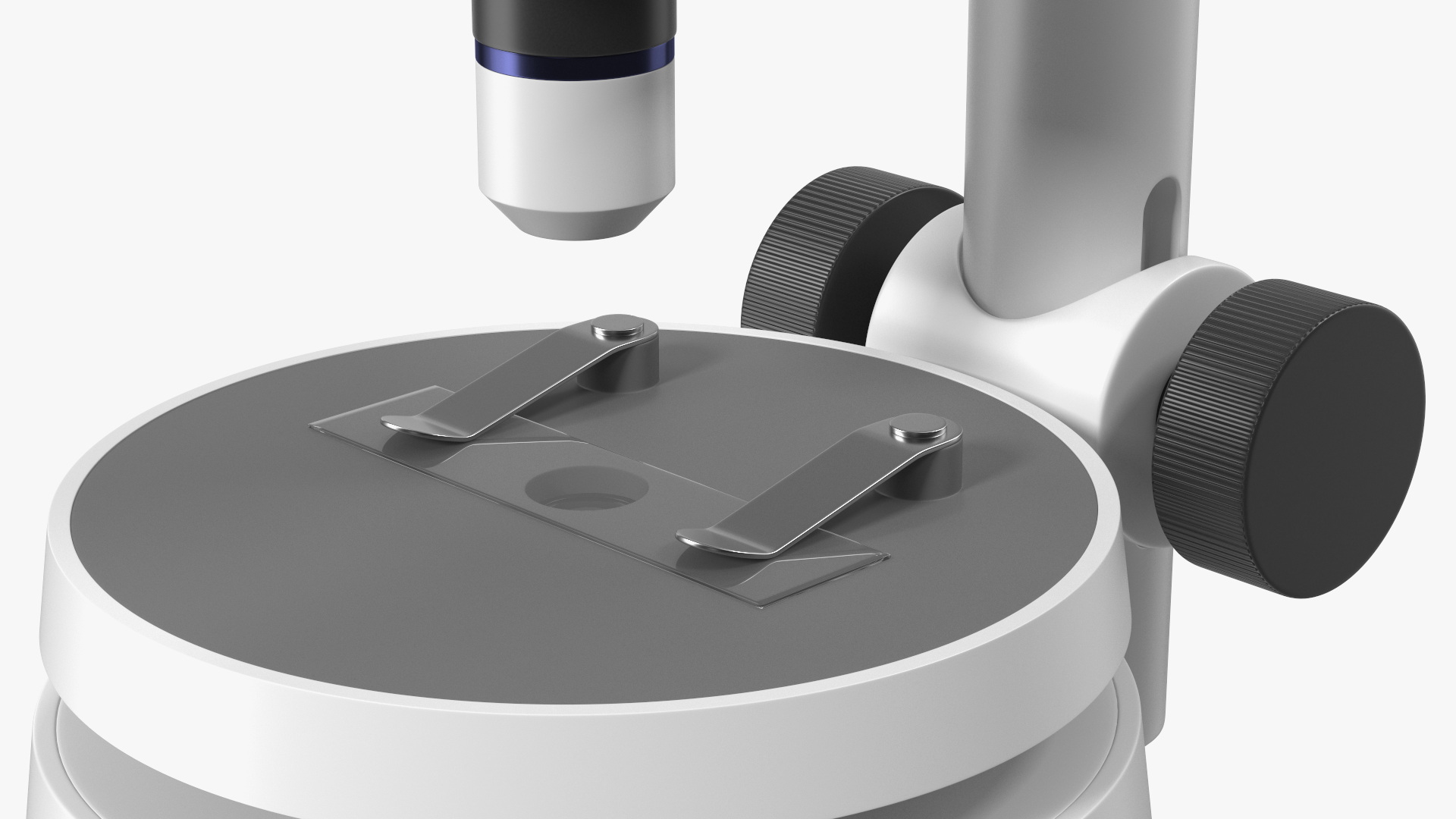 3D Modern Optical Microscope White