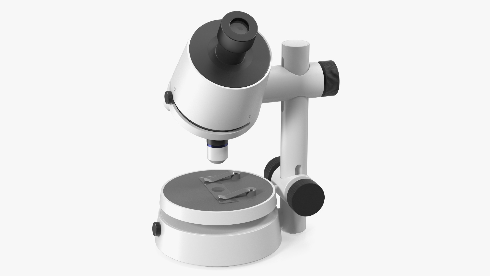 3D Modern Optical Microscope White