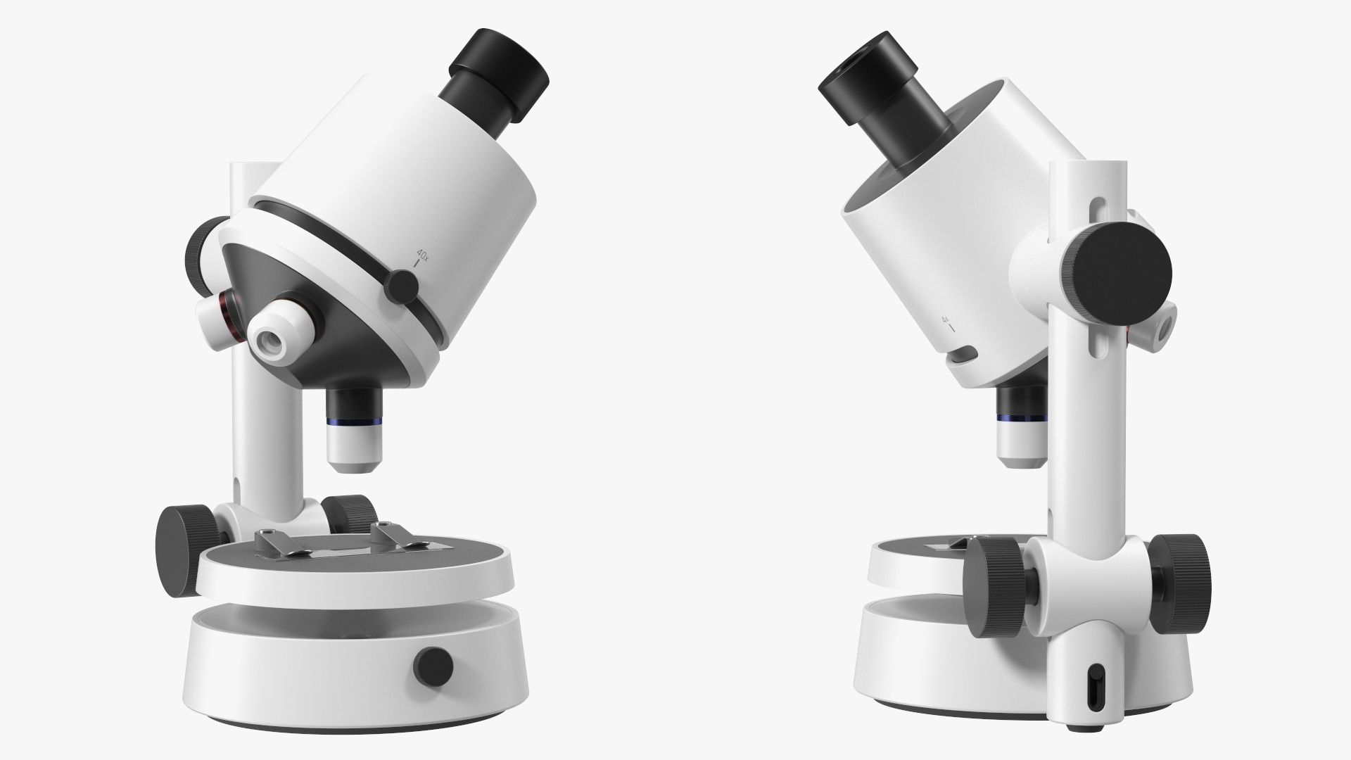 3D Modern Optical Microscope White
