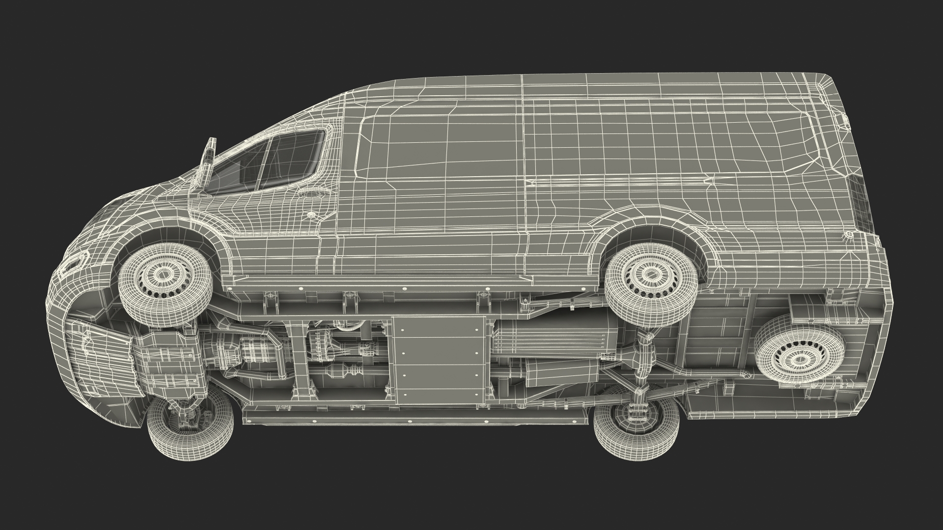 3D Ford Transit Cargo 2020 Your Brand Rigged