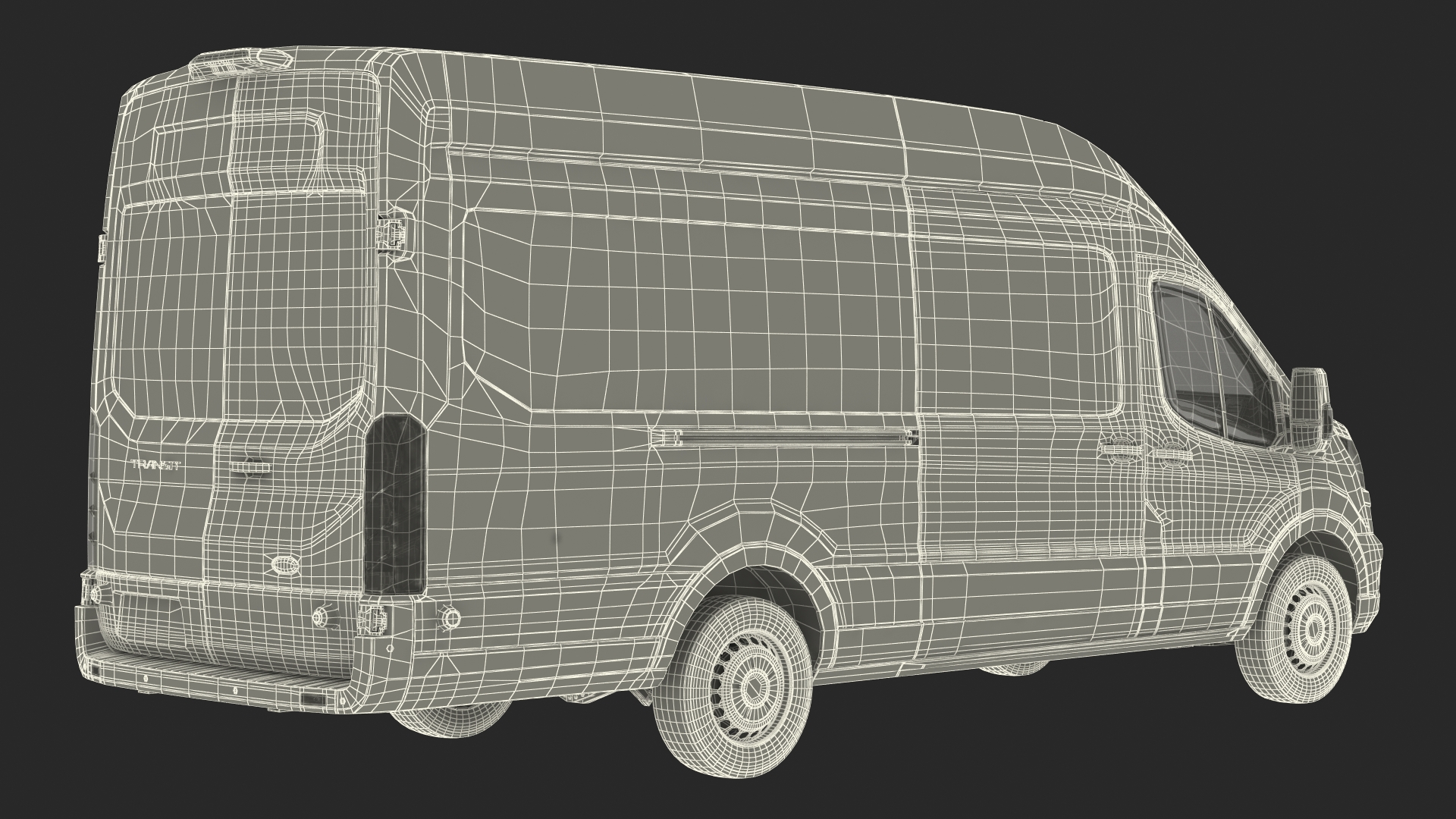 3D Ford Transit Cargo 2020 Your Brand Rigged