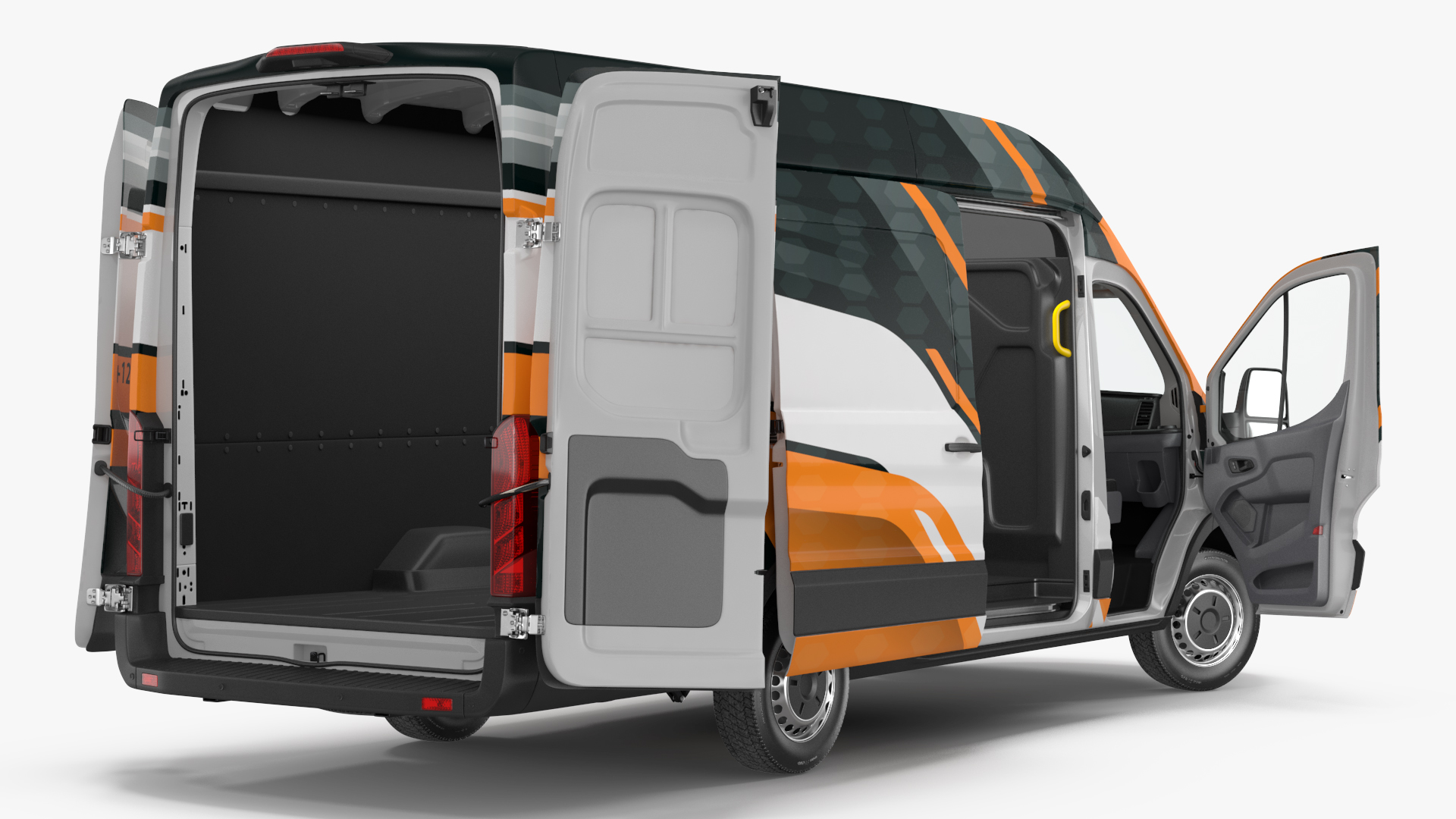 3D Ford Transit Cargo 2020 Your Brand Rigged