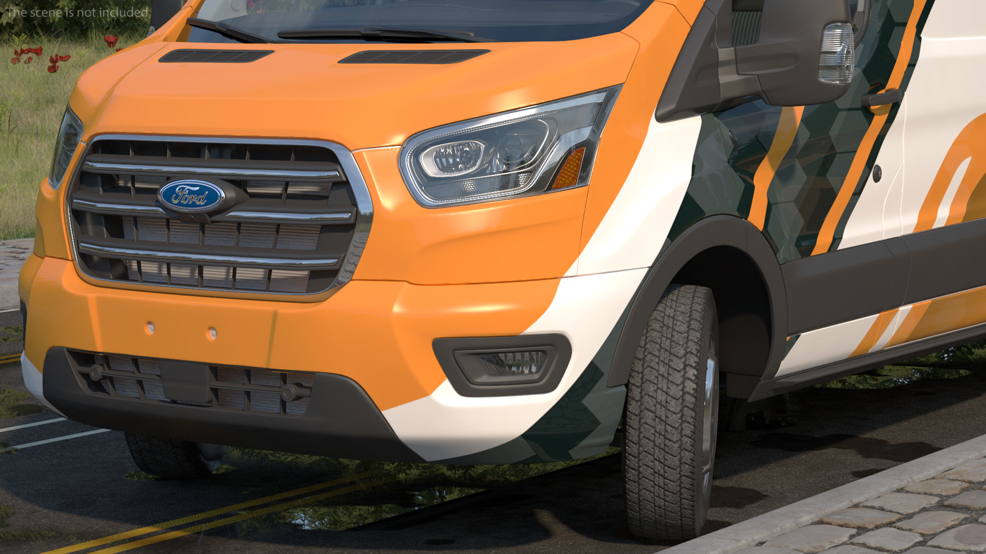3D Ford Transit Cargo 2020 Your Brand Rigged
