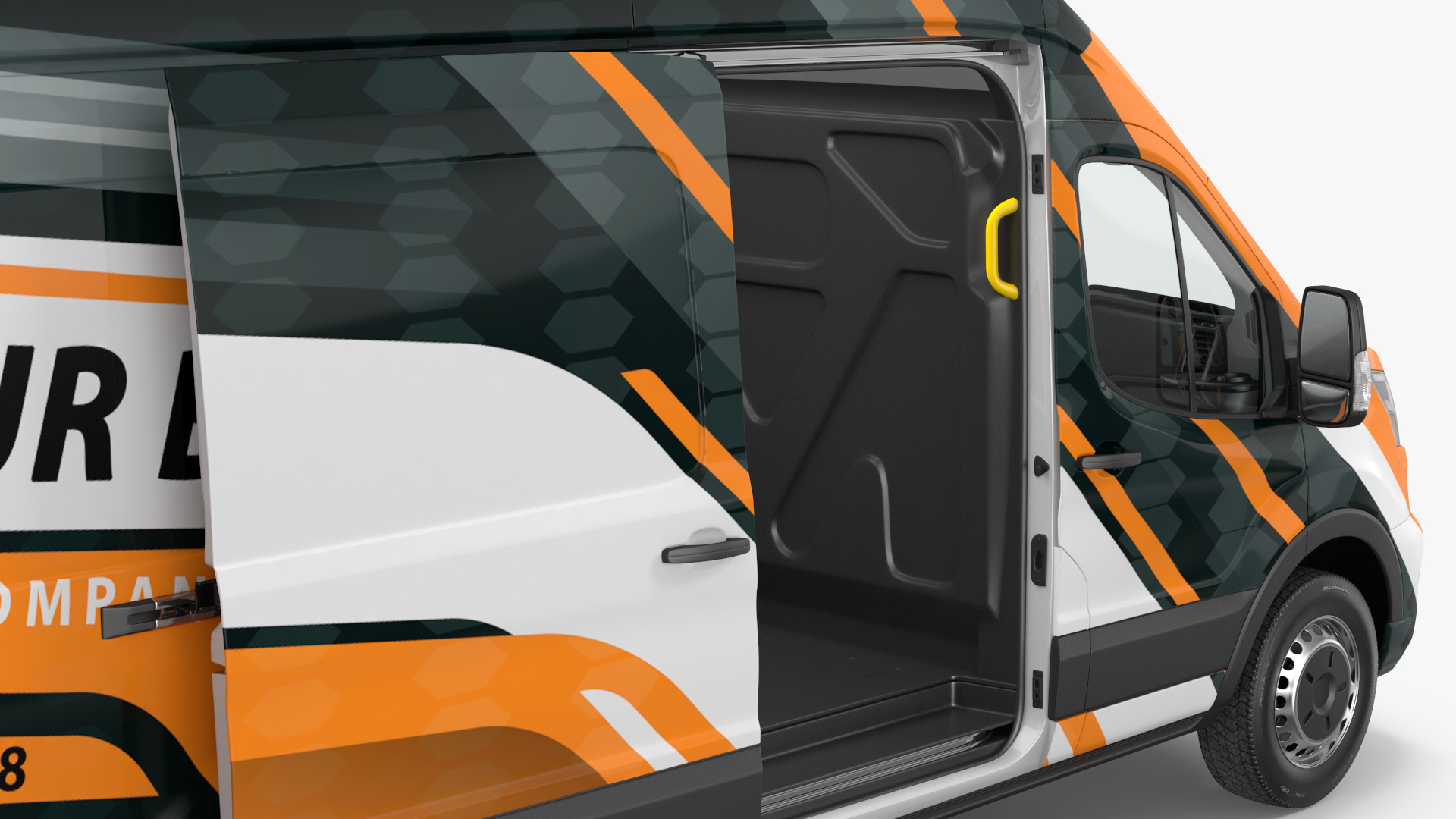 3D Ford Transit Cargo 2020 Your Brand Rigged