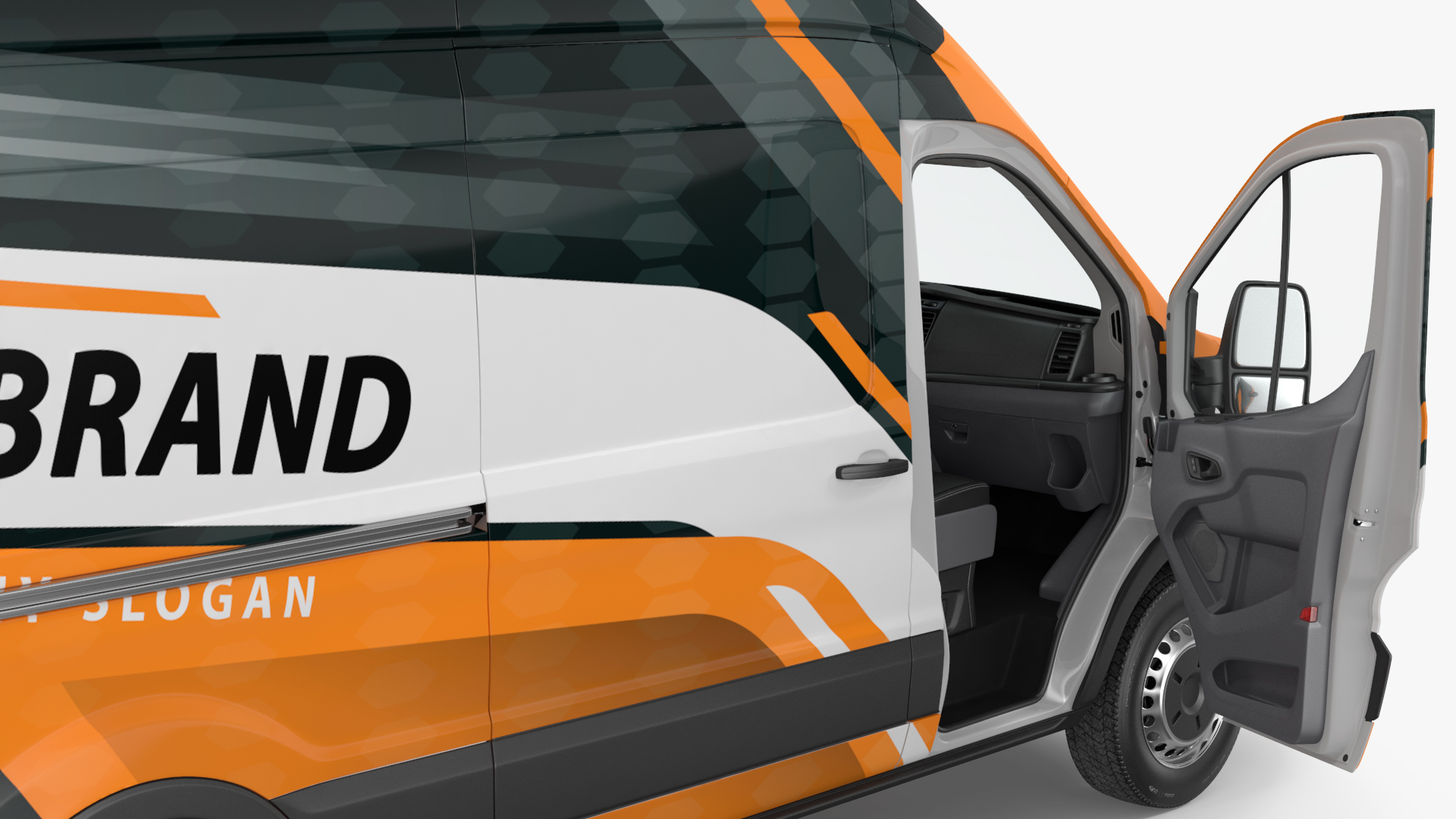 3D Ford Transit Cargo 2020 Your Brand Rigged
