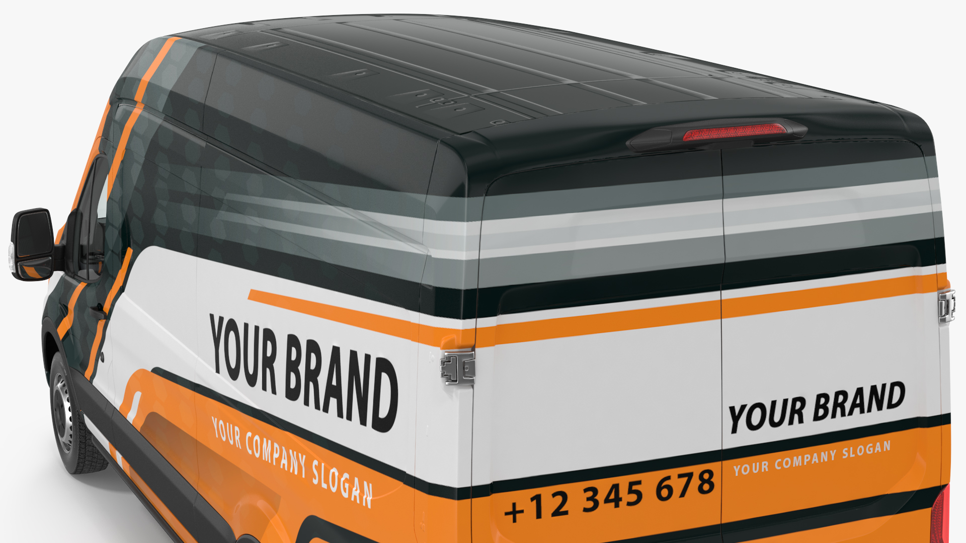 3D Ford Transit Cargo 2020 Your Brand Rigged