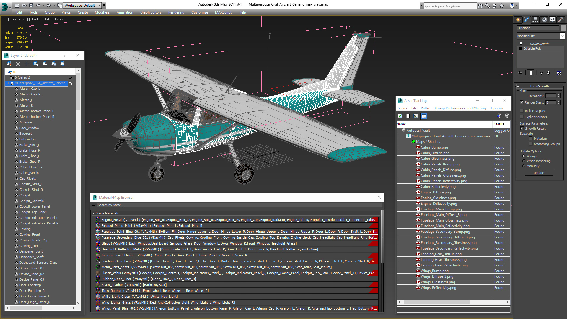 3D model Multipurpose Civil Aircraft Generic
