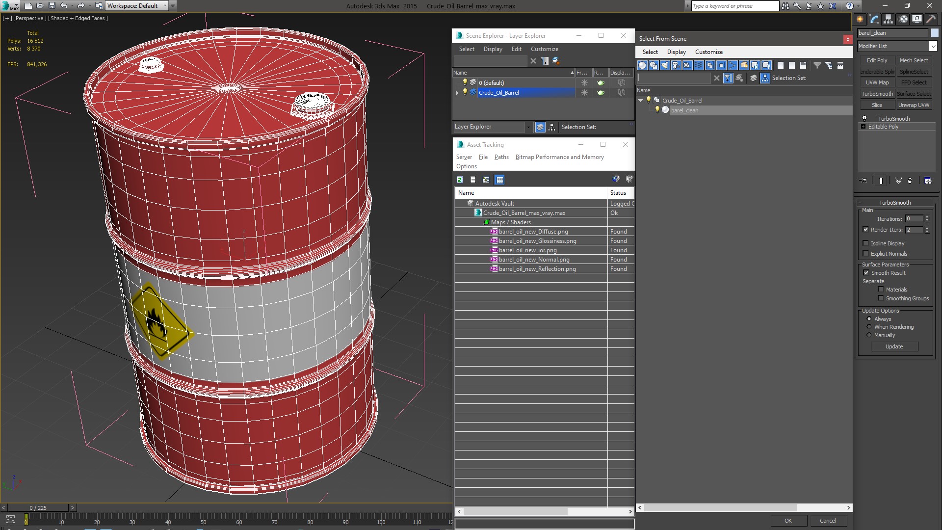 3D Crude Oil Barrel