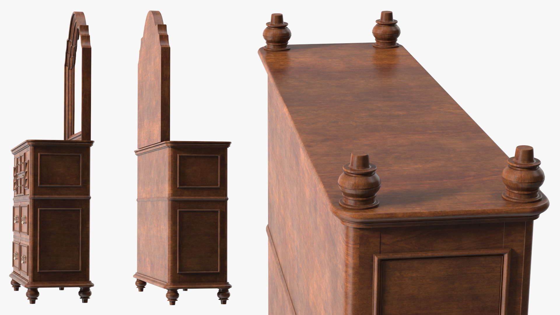 3D Charleston Dresser Wood model