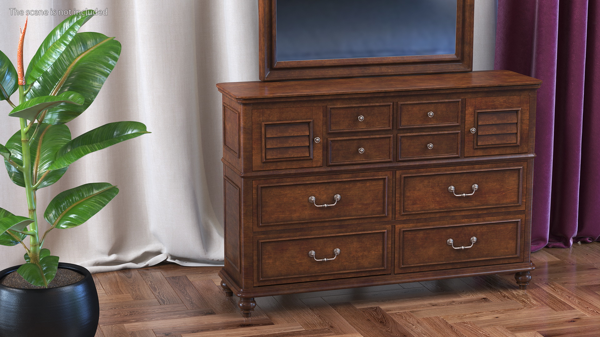 3D Charleston Dresser Wood model