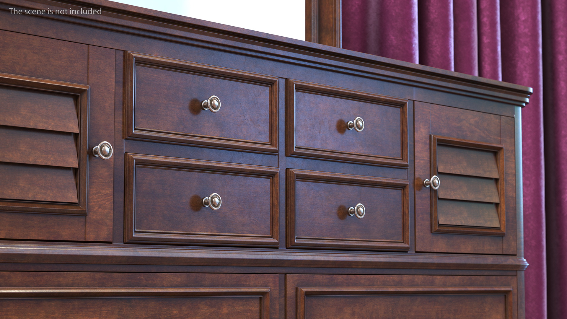 3D Charleston Dresser Wood model