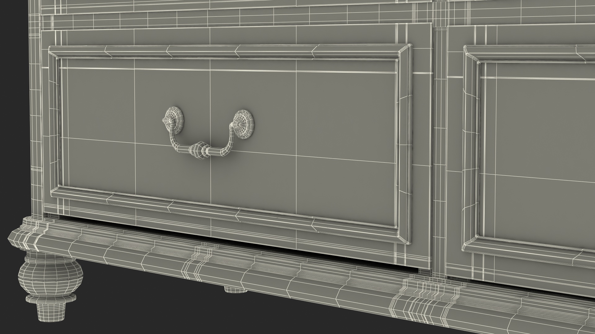 3D Charleston Dresser Wood model