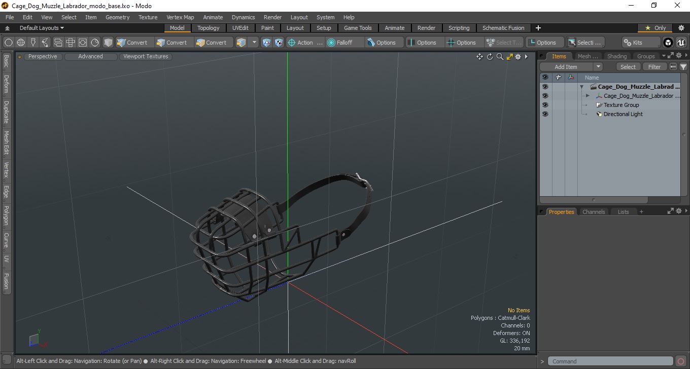 Cage Dog Muzzle Labrador 3D model