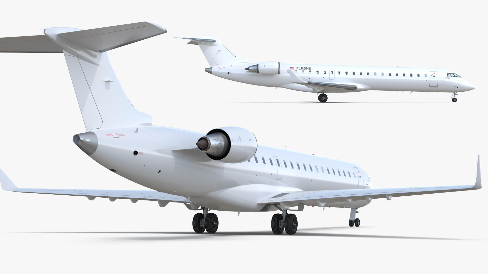 3D model Regional Jet Bombardier CRJ550