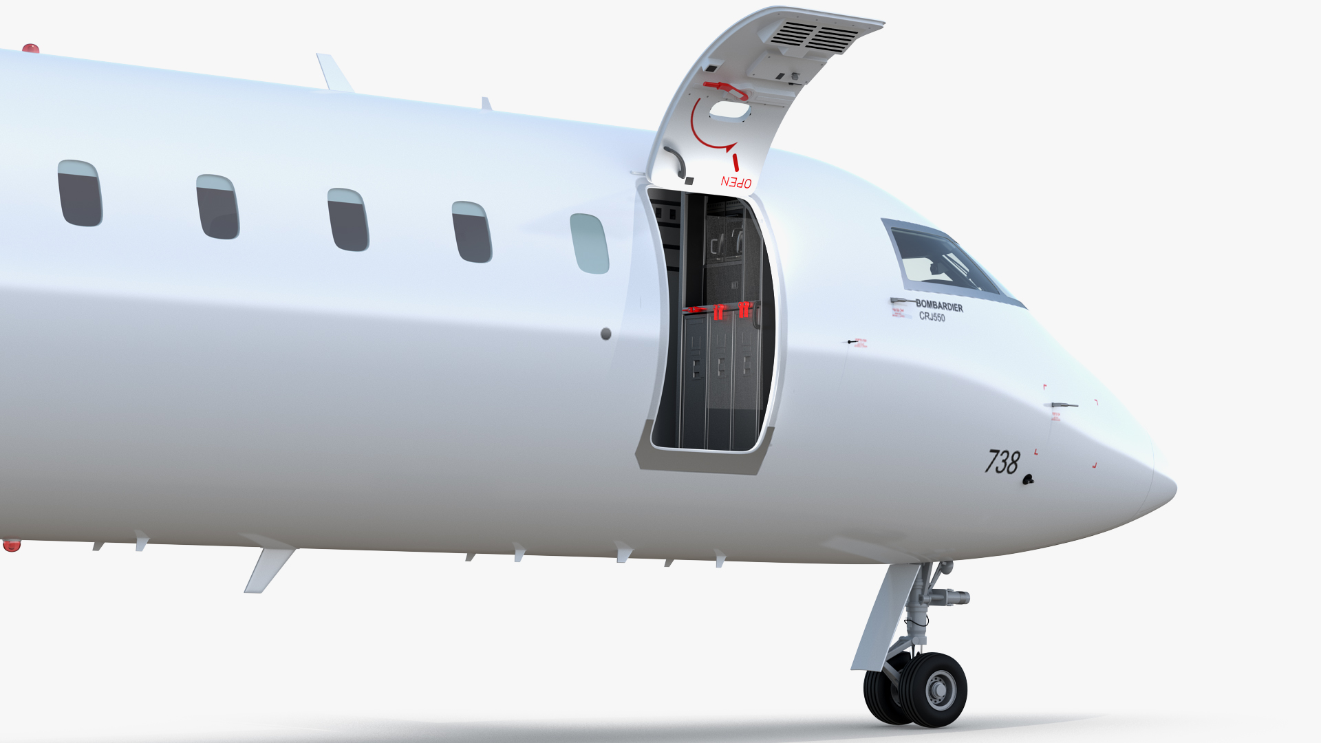 3D model Regional Jet Bombardier CRJ550