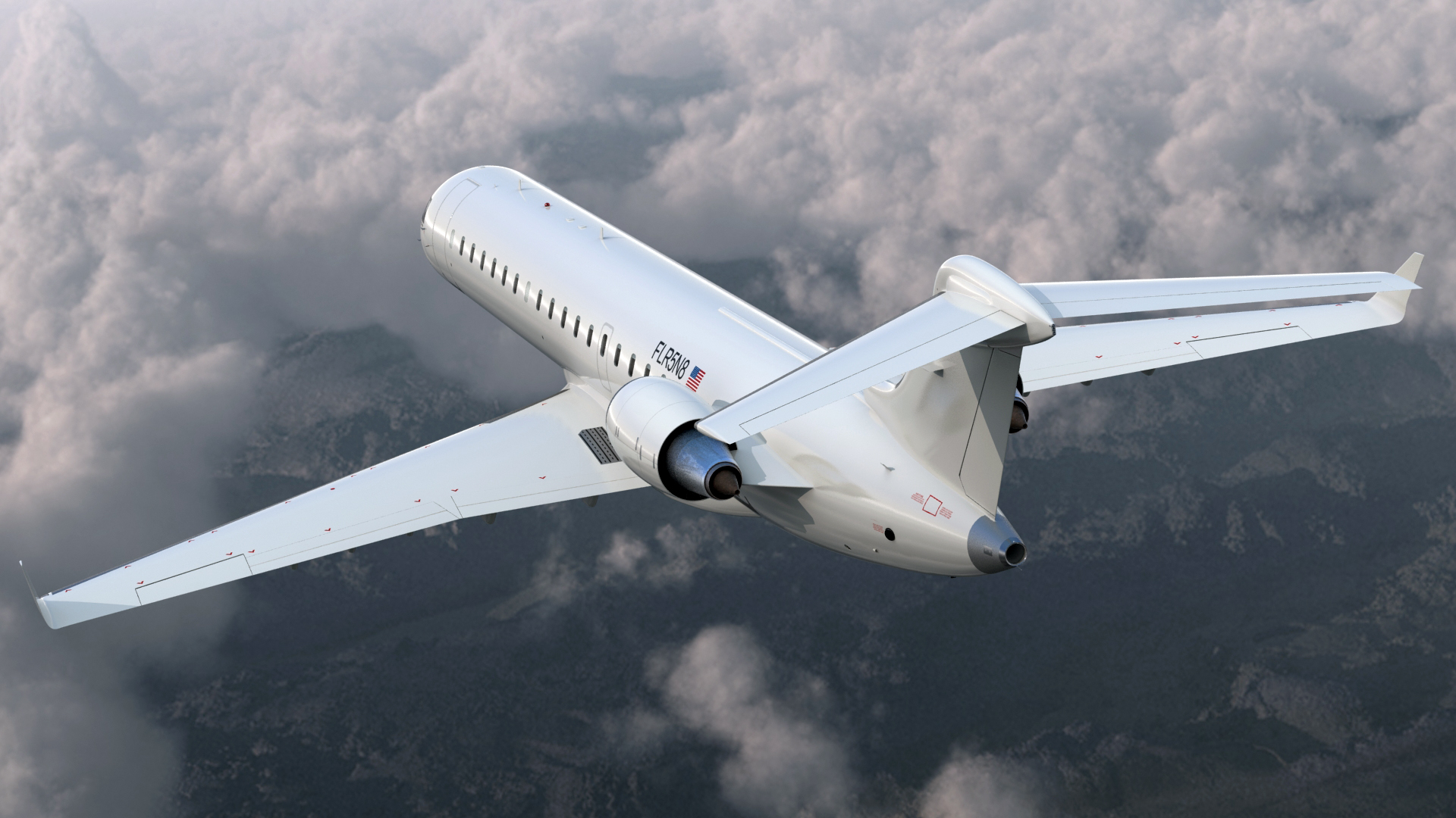 3D model Regional Jet Bombardier CRJ550
