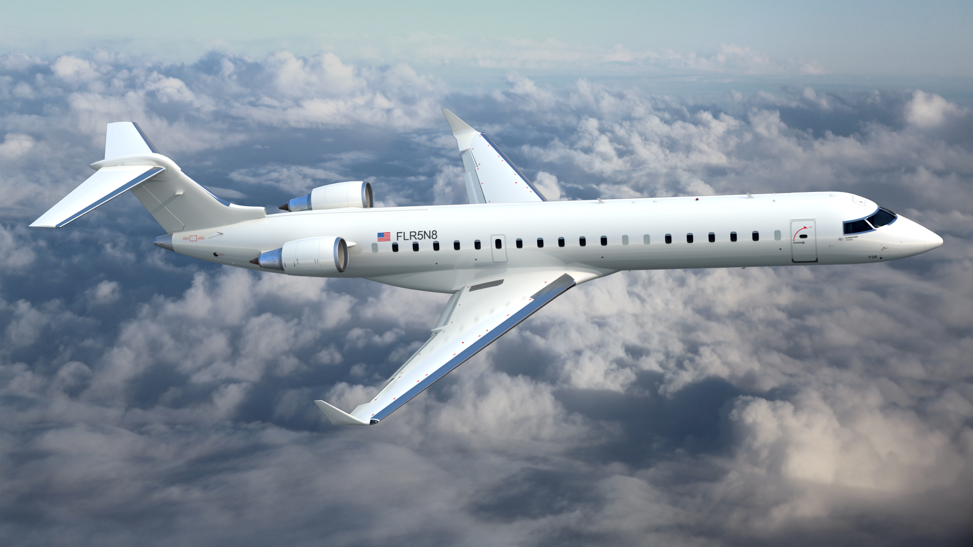3D model Regional Jet Bombardier CRJ550
