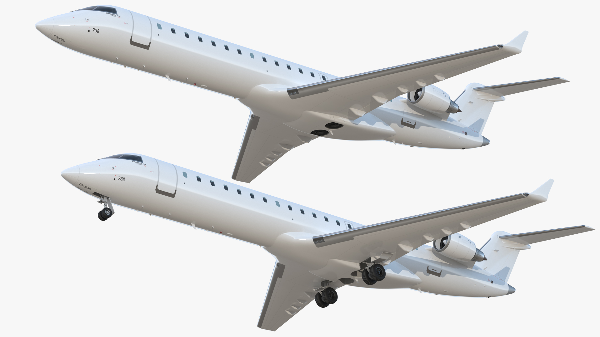3D model Regional Jet Bombardier CRJ550