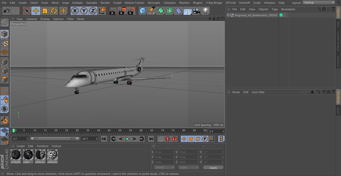 3D model Regional Jet Bombardier CRJ550