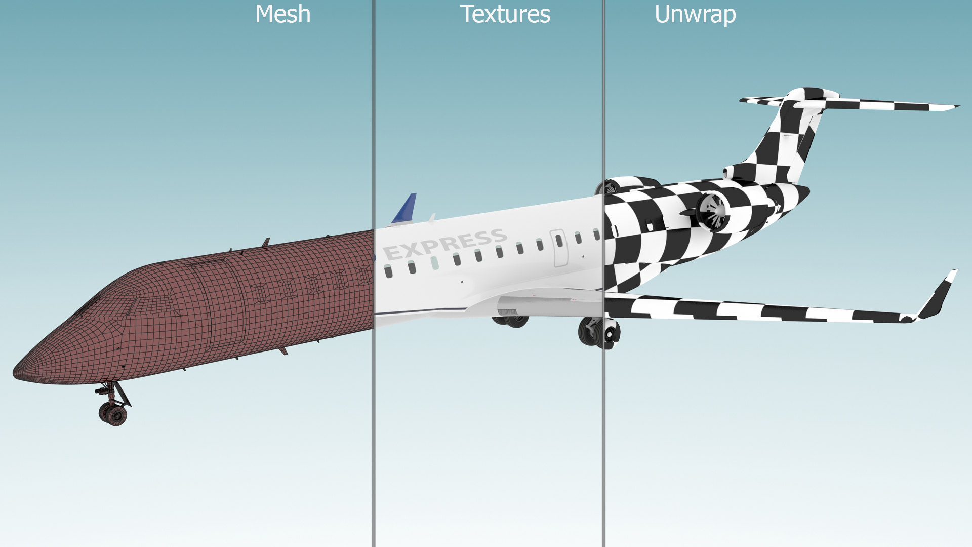 3D model Regional Jet Bombardier CRJ550