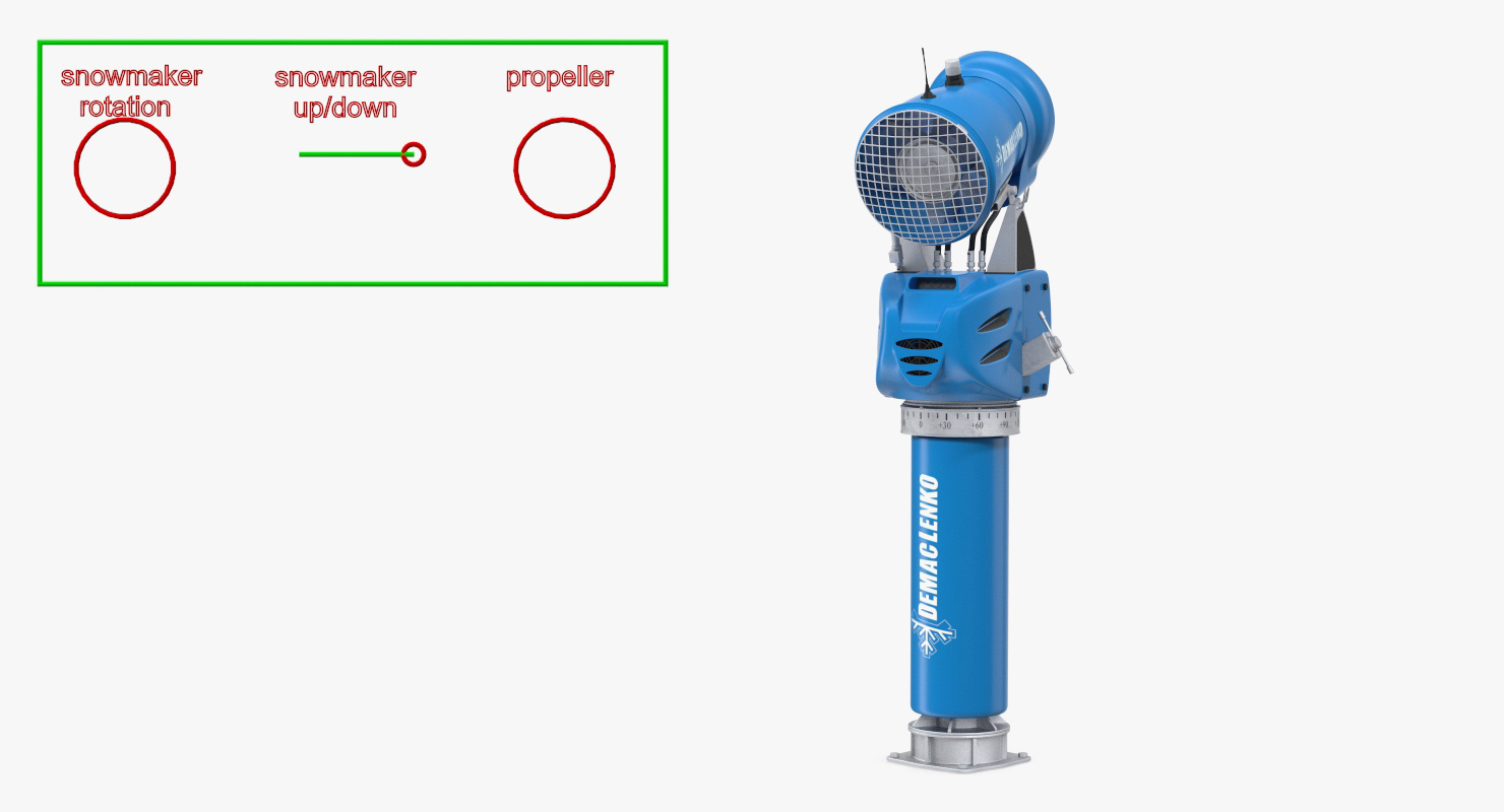 3D model Demaclenko EVO ATK Snow Maker Gun Rigged