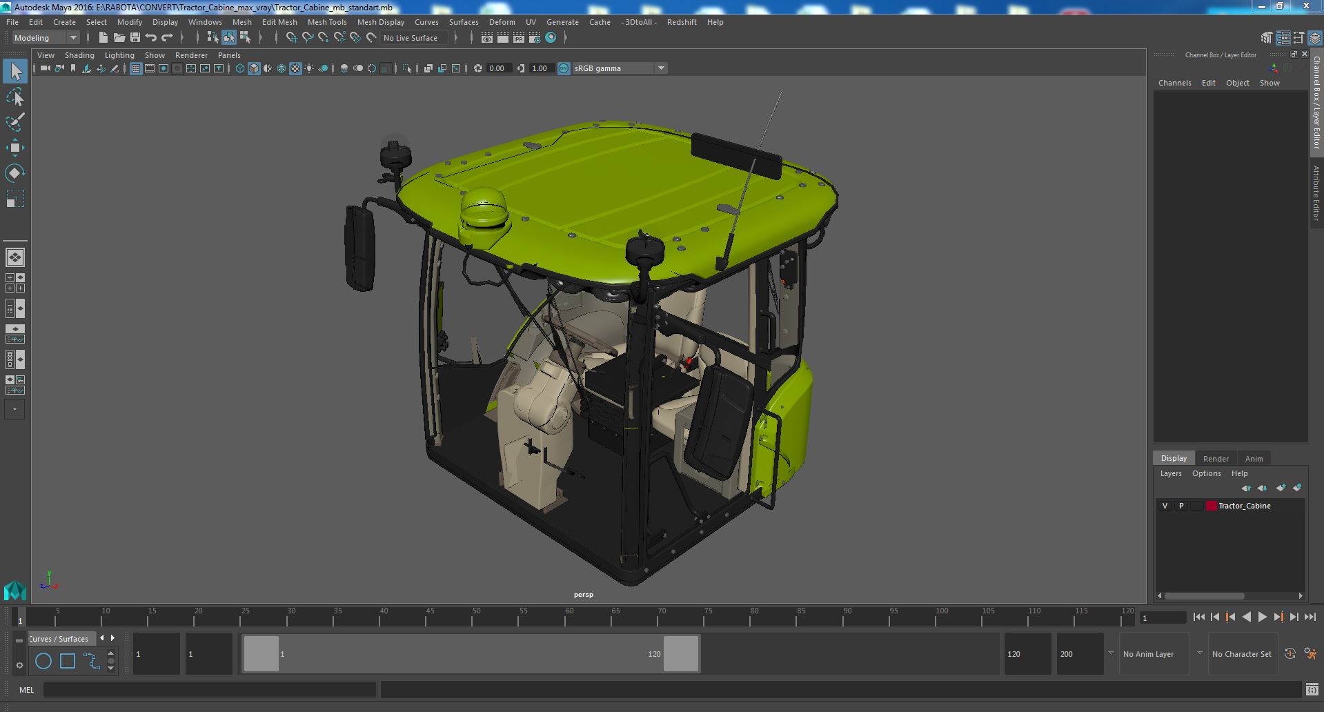 Tractor Cabine 3D model