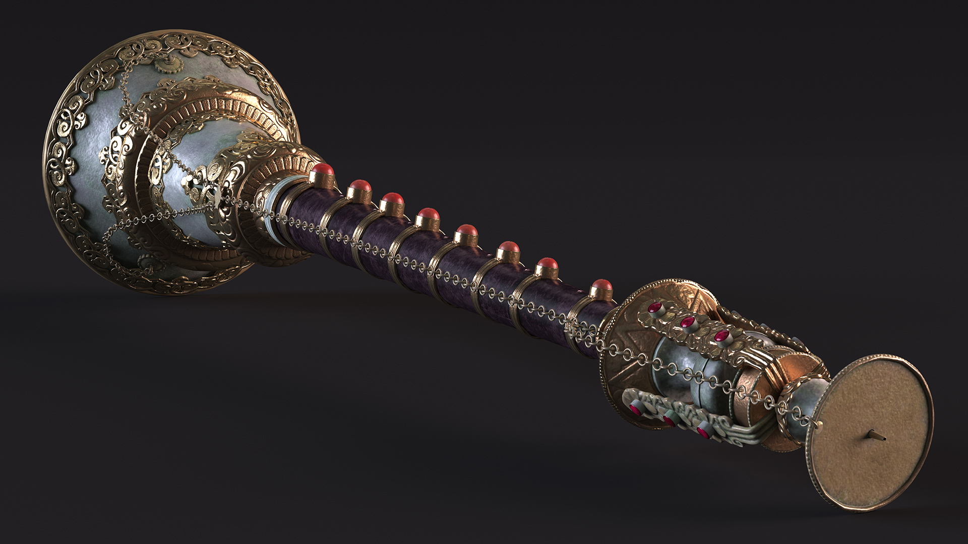 3D Traditional Woodwind Instrument Gyaling Old model