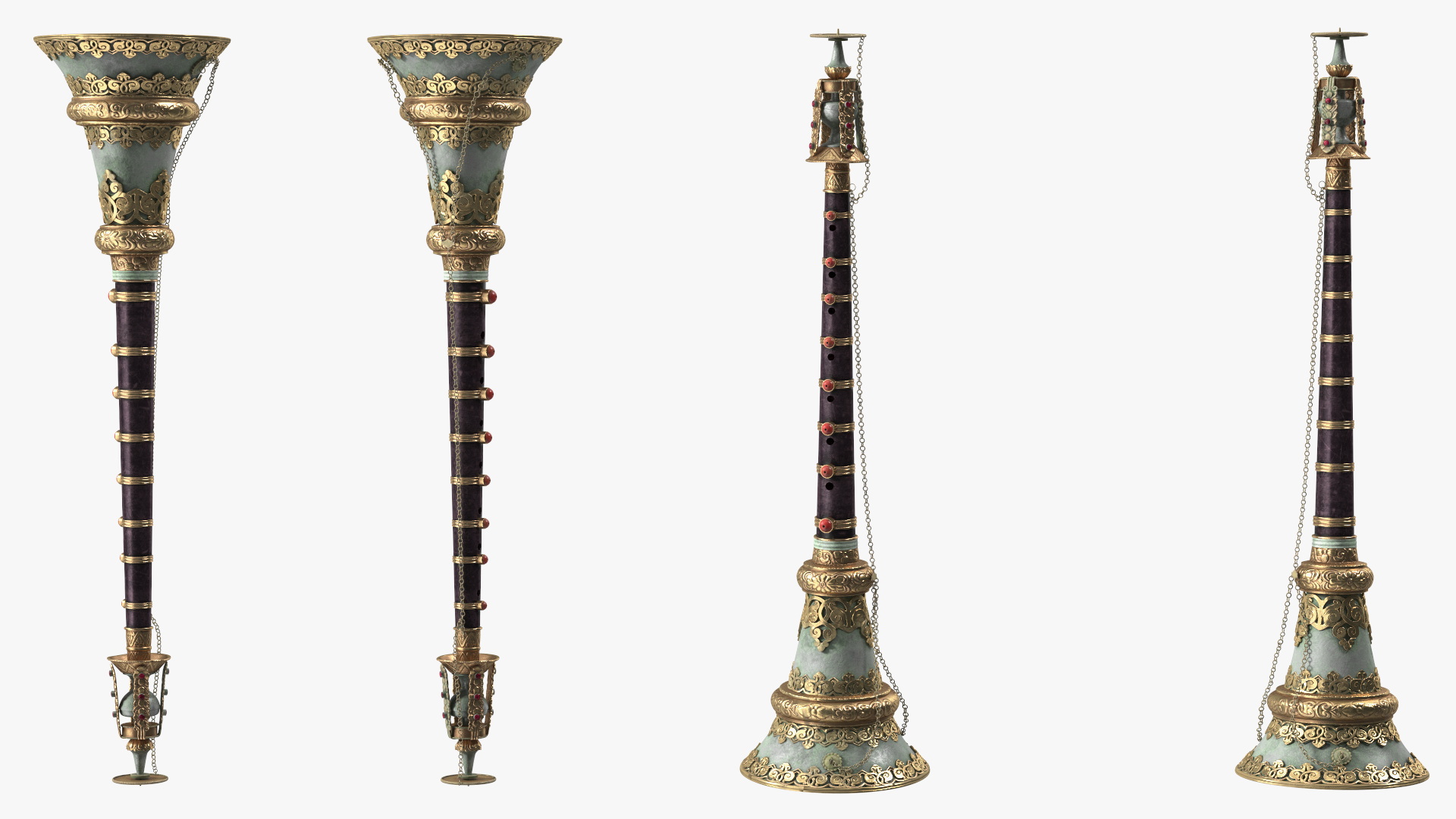 3D Traditional Woodwind Instrument Gyaling Old model