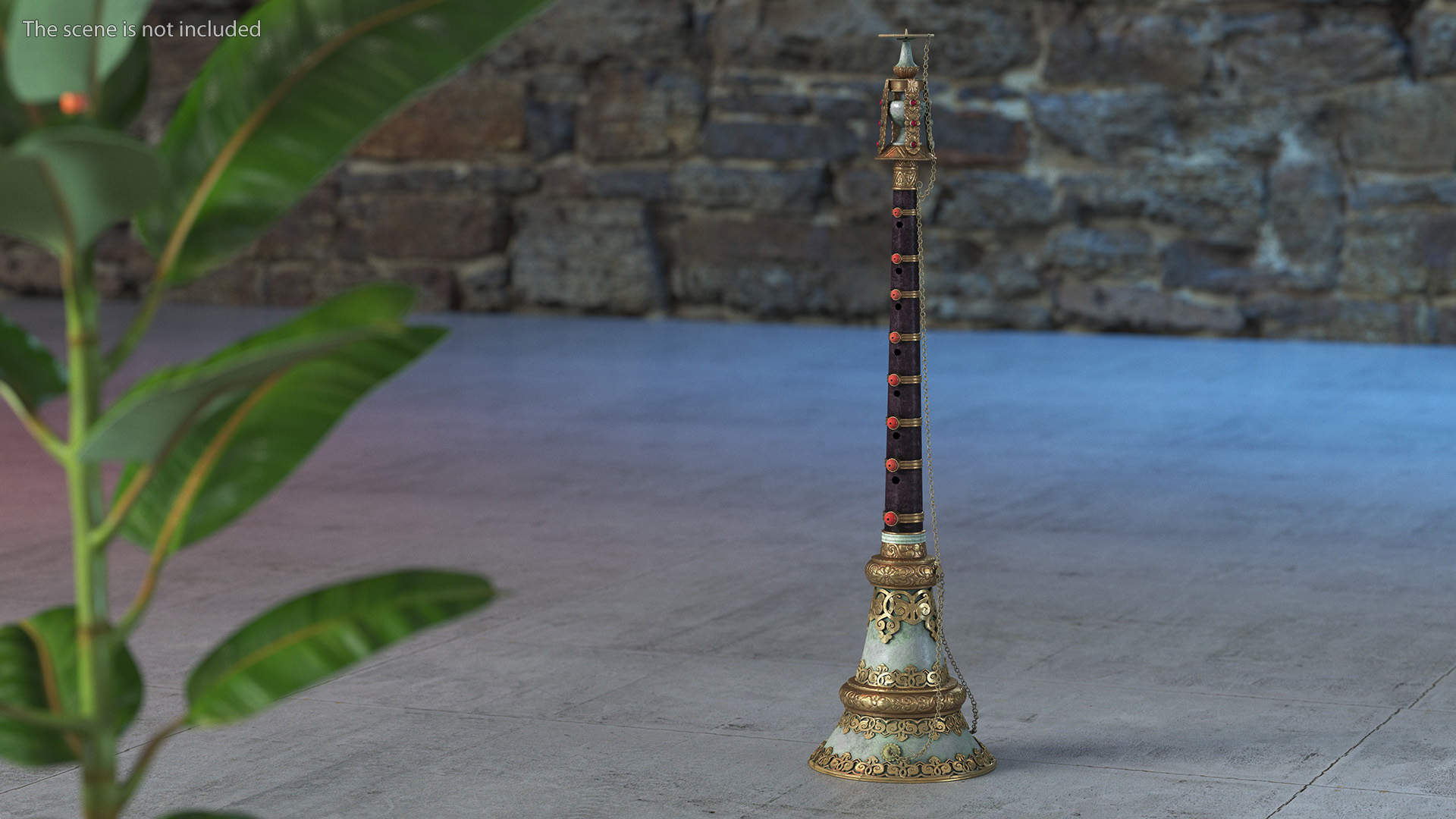 3D Traditional Woodwind Instrument Gyaling Old model