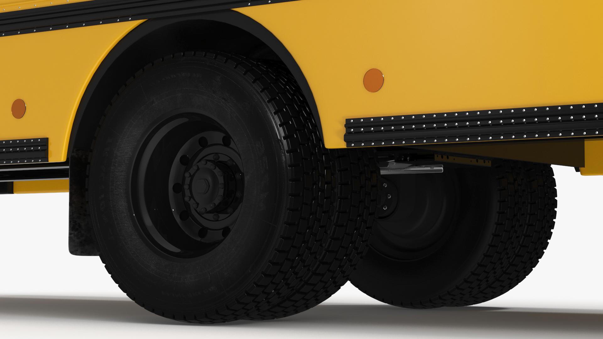 3D model American School Bus Rigged for Cinema 4D