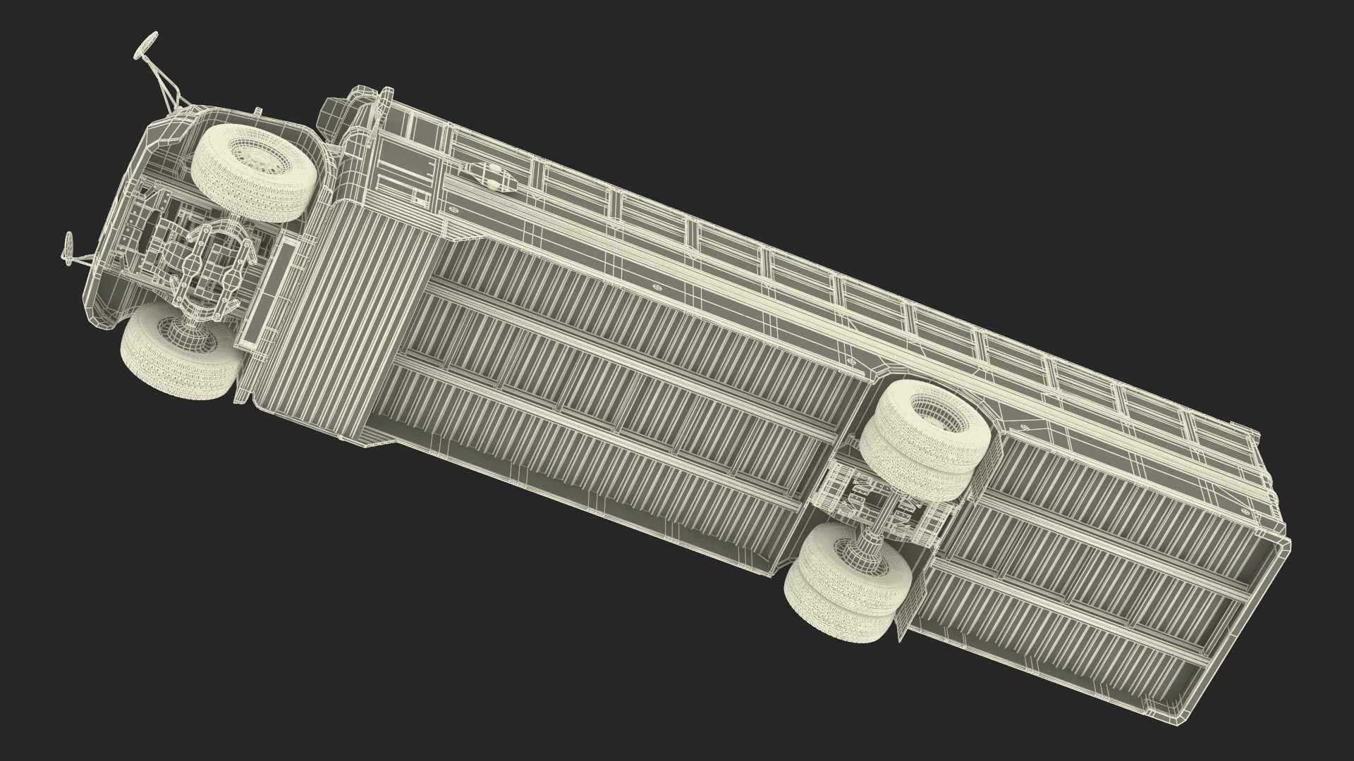 3D model American School Bus Rigged for Cinema 4D