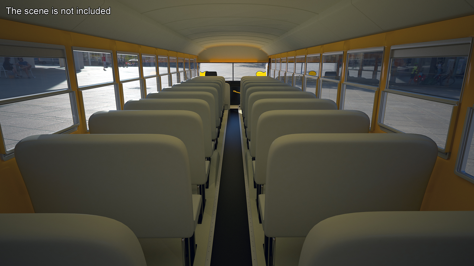 3D model American School Bus Rigged for Cinema 4D