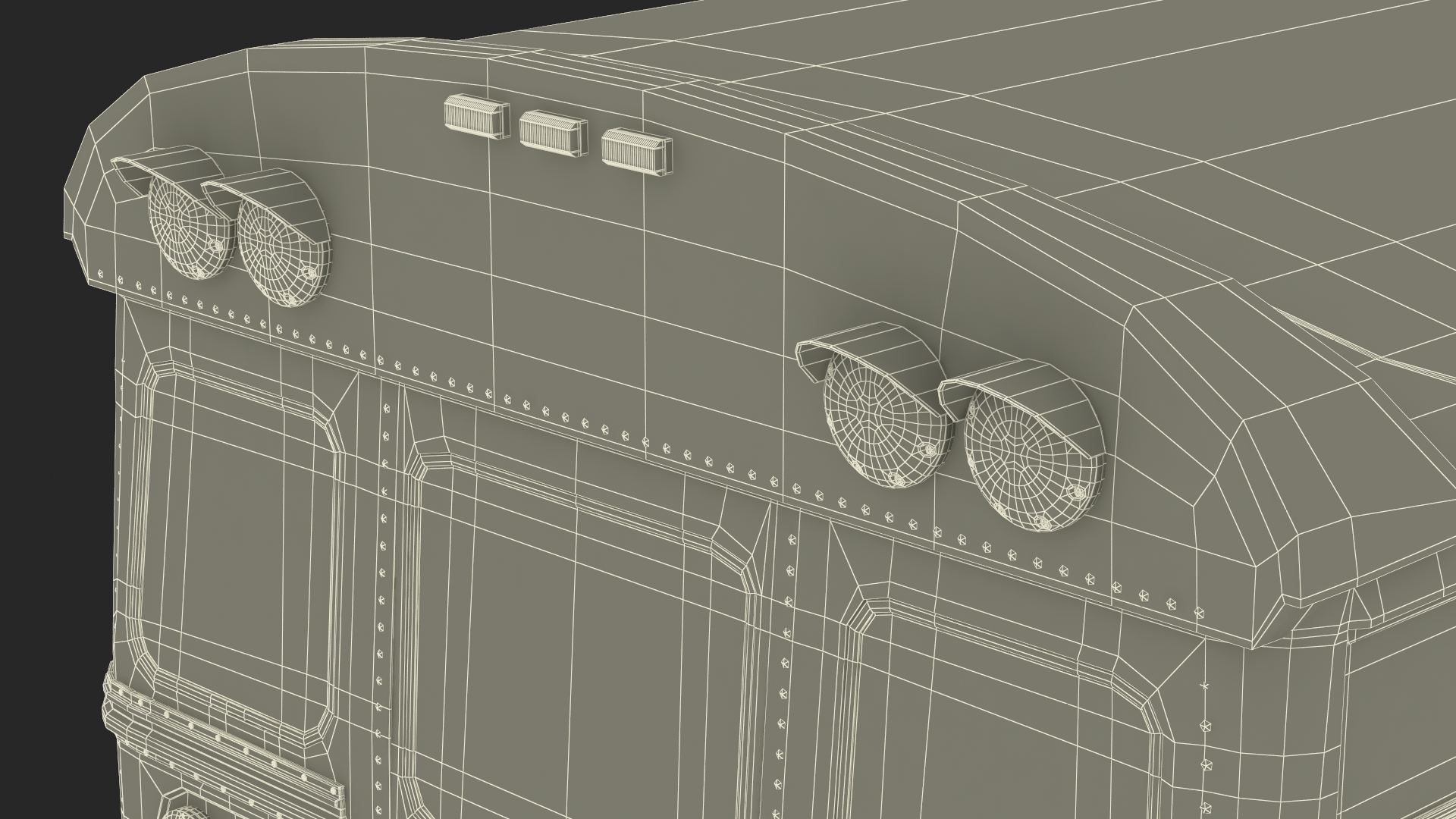 3D model American School Bus Rigged for Cinema 4D