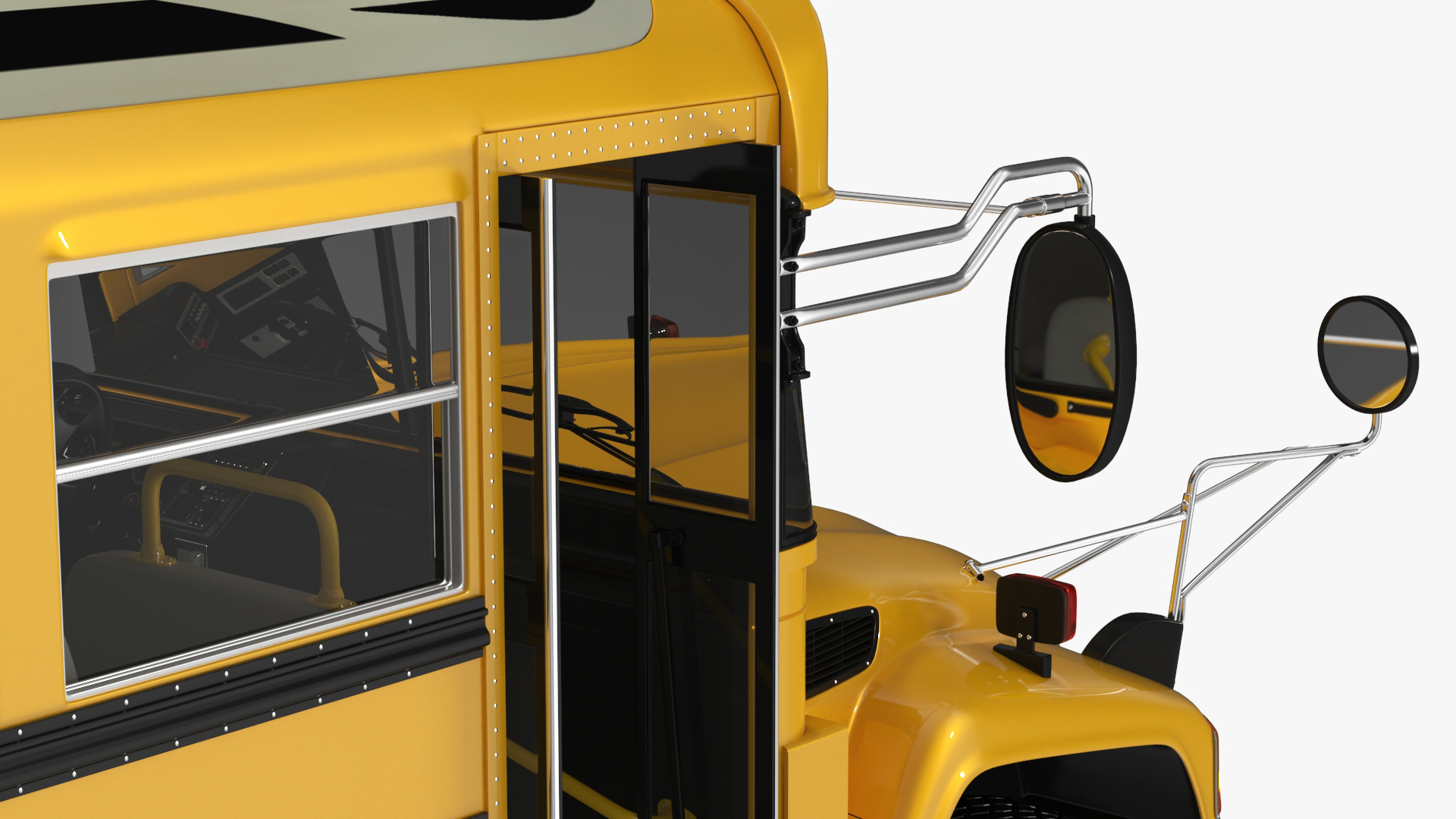 3D model American School Bus Rigged for Cinema 4D