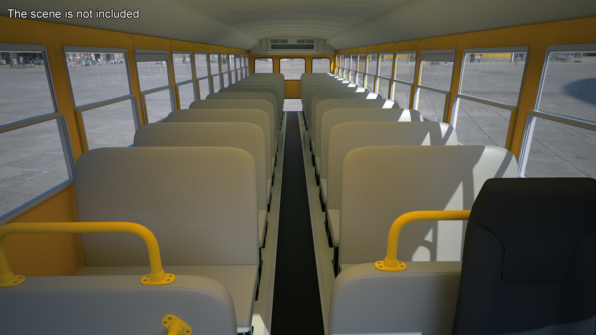 3D model American School Bus Rigged for Cinema 4D